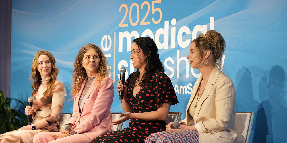 Rebecca McAbee, Julie Bass Kaplan, Gina Gonzales and Rana Kennelly speak at Medical Spa Show 2025.